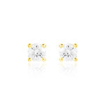 Boucles D'oreilles Puces Victoria Or Jaune Diamant - Clous d'oreilles Femme | Histoire d&rsquo;Or