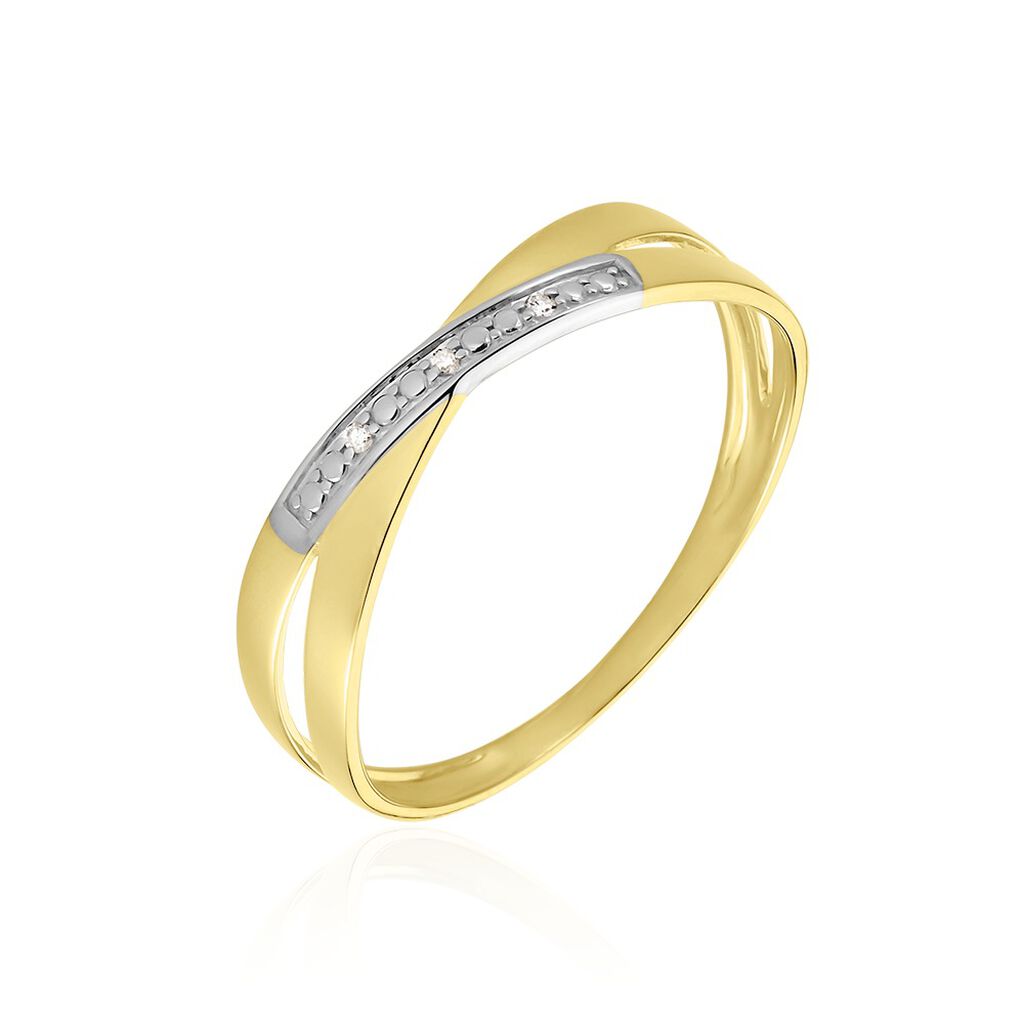 Bague Renda Or Jaune Diamant - Bagues avec pierre Femme | Histoire d’Or