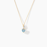 Collier Clothilde Or Jaune Topaze Oxyde De Zirconium
