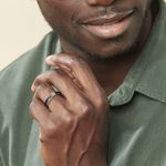 Bague Gaetane Acier Blanc - Bagues Homme | Histoire d&rsquo;Or