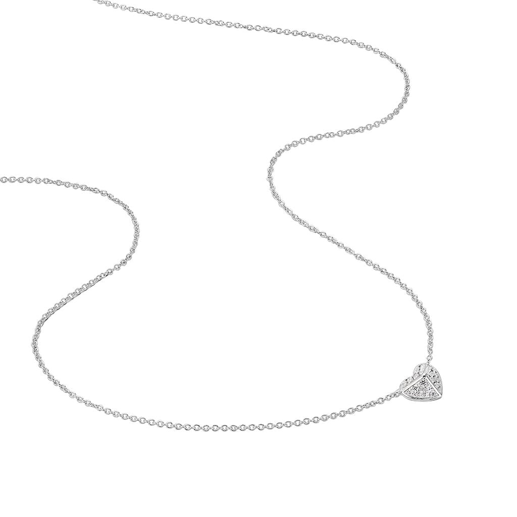 Collier Samia Argent Blanc Oxyde De Zirconium - Colliers fantaisie Femme | Histoire d&rsquo;Or