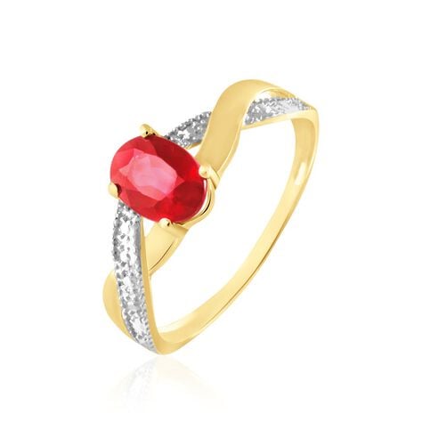 Bague Candice Or Jaune Rubis - Bagues solitaires Femme | Histoire d&rsquo;Or
