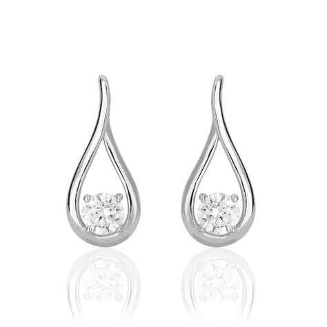 Boucles D'oreilles Pendantes Paloma Argent Blanc Oxyde De Zirconium - Boucles d'oreilles fantaisie Femme | Histoire d’Or