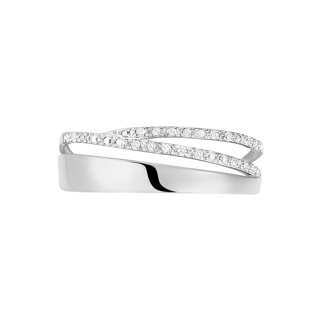 Bague Angele Or Blanc Diamant - Bagues avec pierre Femme | Histoire d’Or