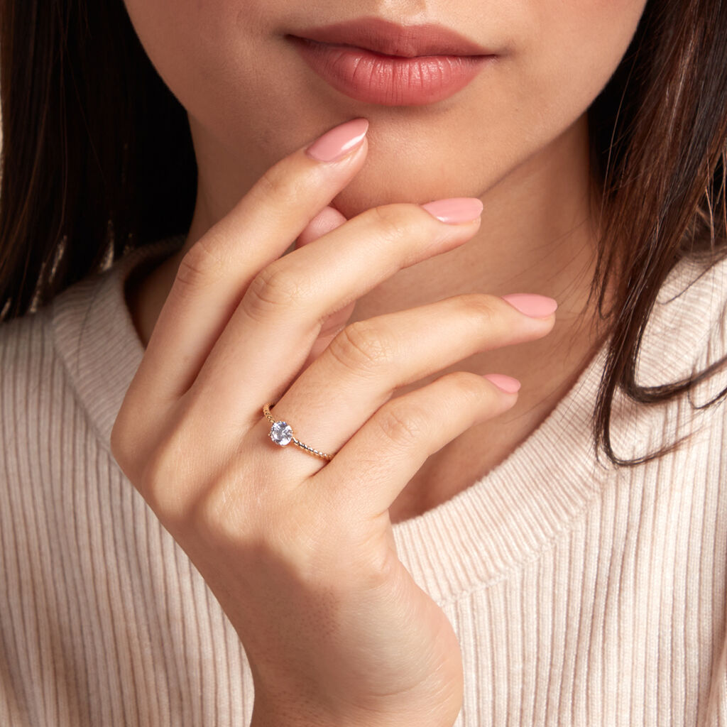 Bague Cymbeline Or Jaune Oxyde De Zirconium - Bagues solitaires Femme | Histoire d’Or