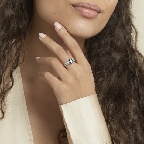 Bague Muna Or Blanc Topaze Bleu London Topaze Topaze - Bagues avec pierre Femme | Histoire d’Or