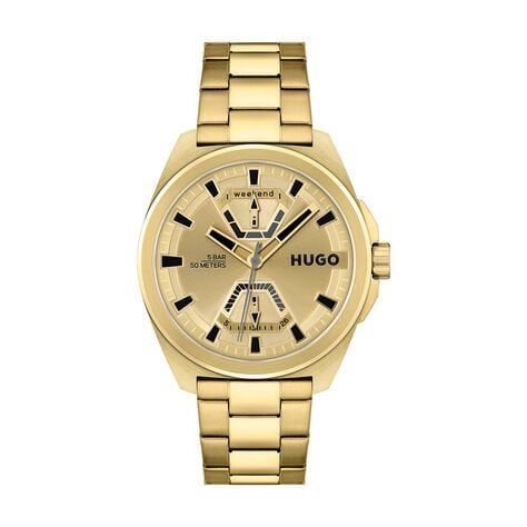 Montre Hugo Expose Doré - Montres Homme | Histoire d’Or