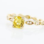 Bague Kurt Plaqu&eacute; Or Jaune Oxyde De Zirconium - Bagues solitaires Femme | Histoire d&rsquo;Or