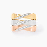 Bague Exauce Or Tricolore Diamant - Bagues avec pierre Femme | Histoire d&rsquo;Or