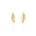 Bijoux D'oreilles Hanae Plaqué Or Jaune - Bijoux Plume Femme | Histoire d’Or