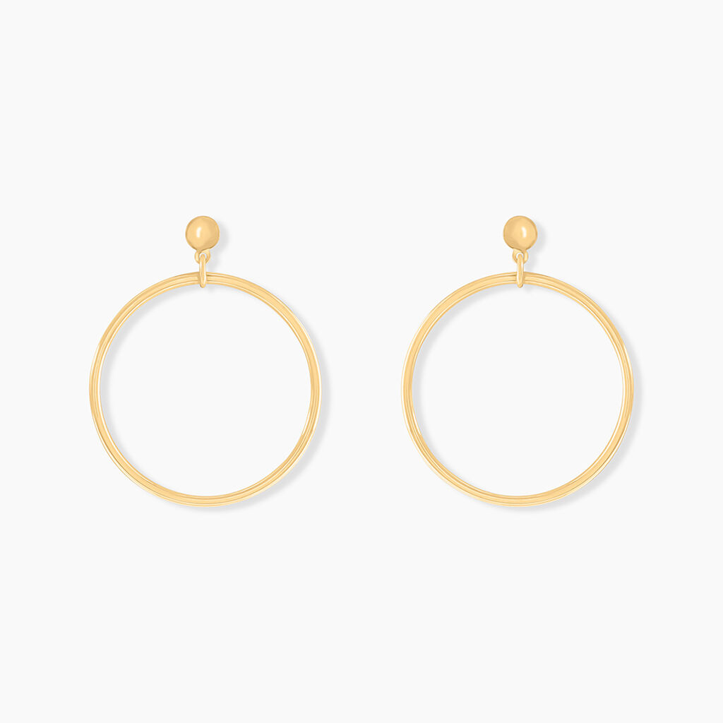 Créoles Tia Geometrique Or Jaune - Boucles d'oreilles créoles Femme | Histoire d’Or