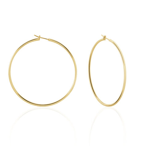 Créoles Ada Lisse Plaqué Or Jaune - Boucles d'oreilles créoles Femme | Histoire d’Or