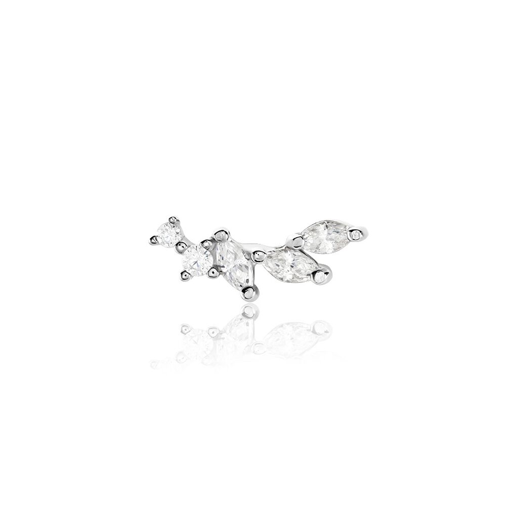 Piercing D'oreille Unitaire Nara Argent Blanc Oxyde De Zirconium - Piercings d'oreilles Femme | Histoire d&rsquo;Or