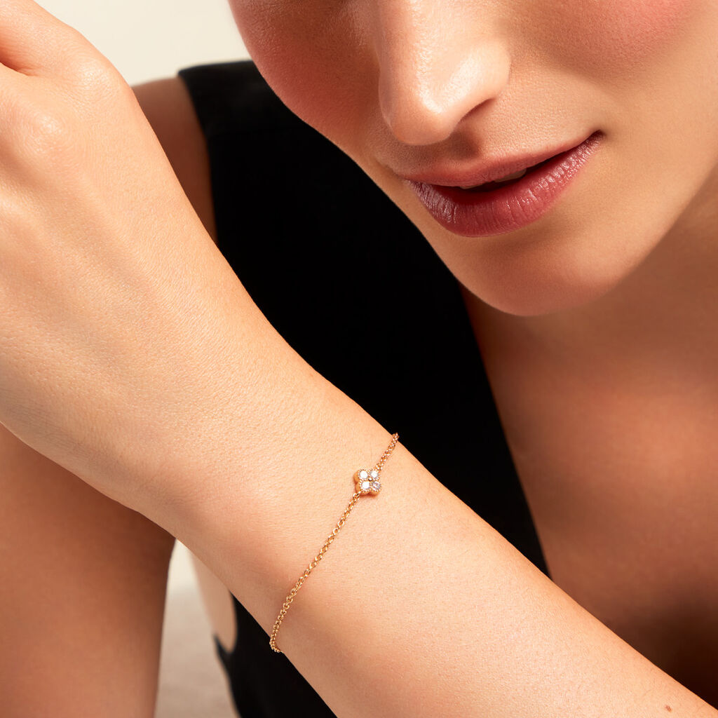 Bracelet Laurelle Plaqué Or Doré Oxyde De Zirconium - Bracelets Femme | Histoire d’Or