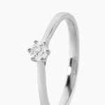Bague Athena Platine Blanc Diamant - Bagues solitaires Femme | Histoire d&rsquo;Or