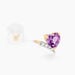 Boucles D'oreilles Puces Eva Or Jaune Amethyste Et Oxyde De Zirconium - Clous d'oreilles Femme | Histoire d’Or
