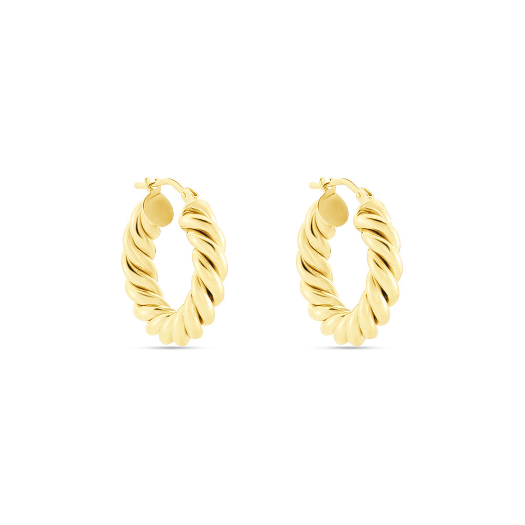 Cr&eacute;oles Ausra Or Jaune - Boucles d'oreilles cr&eacute;oles Femme | Histoire d&rsquo;Or