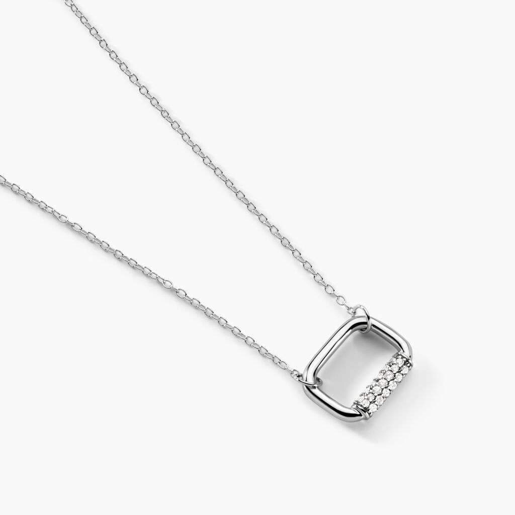 Collier Urban Call Argent Blanc Oxyde De Zirconium - Colliers fantaisie Femme | Histoire d’Or