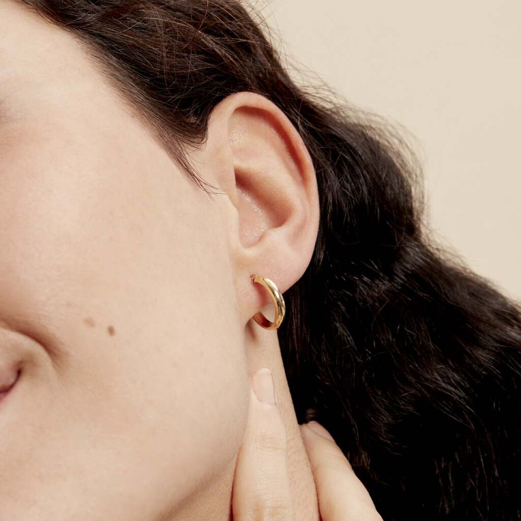 Créoles Shalana Or Jaune - Boucles d'oreilles créoles Femme | Histoire d’Or