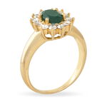 Bague Vladimir Or Jaune Emeraude Et Diamant - Bagues solitaires Femme | Histoire d&rsquo;Or