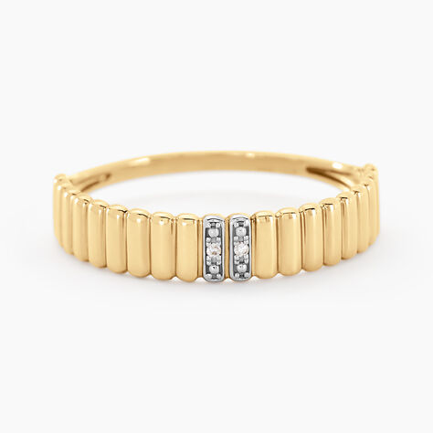 Bague Diamantee Or Jaune Diamant - Bagues avec pierre Femme | Histoire d’Or