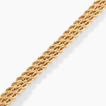 Bracelet Cordelia Maille Corde 3 Rangs Or Jaune - Bracelets cha&icirc;ne Femme | Histoire d&rsquo;Or