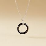 Collier Natacha Cera Argent Blanc C&eacute;ramique Et Oxyde De Zirconium - Colliers fantaisie Femme | Histoire d&rsquo;Or