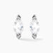 Boucles D'oreilles Puces Navette Argent Blanc Oxyde De Zirconium - Boucles d'oreilles fantaisie Femme | Histoire d’Or