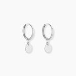 Cr&eacute;oles Elvyn Argent Blanc - Boucles d'oreilles cr&eacute;oles Femme | Histoire d&rsquo;Or