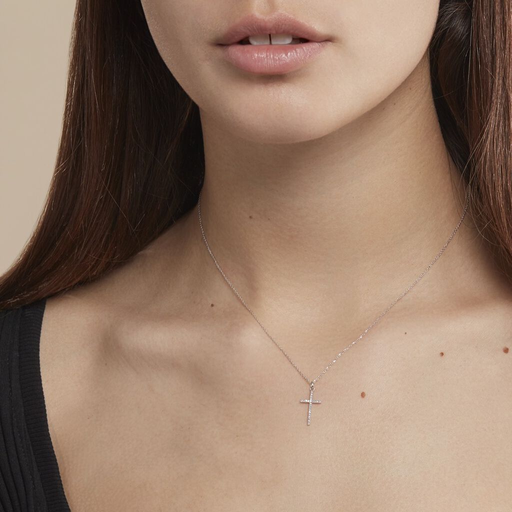 Collier Jezabel Or Blanc Diamant - Colliers Femme | Histoire d’Or