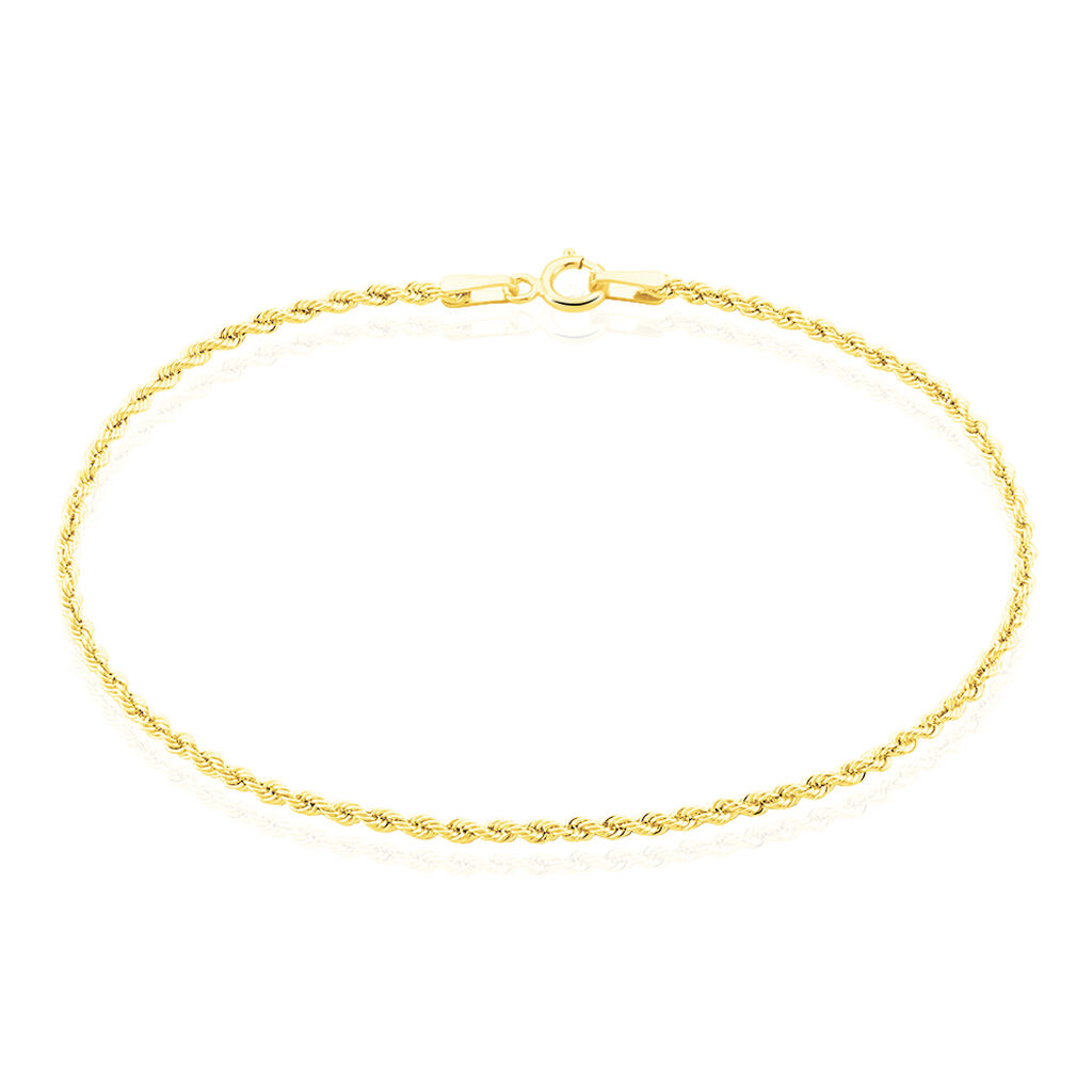 Bracelets chaîne Or Corde Sans pierre Jaune 375/1000 18cm - B3BFJW07923 • Histoire d'Or