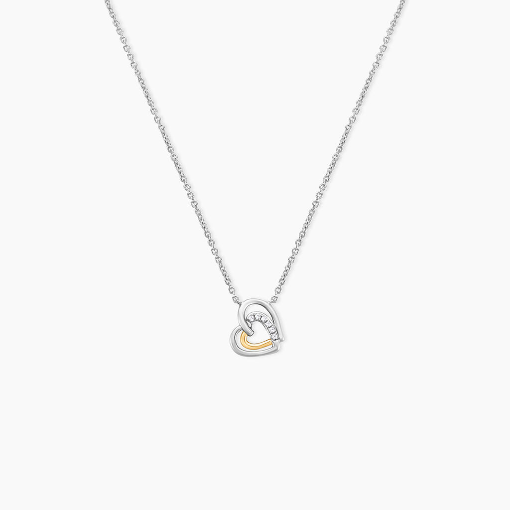 Collier Or Jaune Argent Blanc Oxyde De Zirconium - Colliers Femme | Histoire d&rsquo;Or