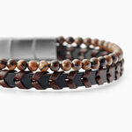 Bracelet Jourdan Cuir De Vache Oeil De Tigre - Bracelets Cuir Homme | Histoire d&rsquo;Or