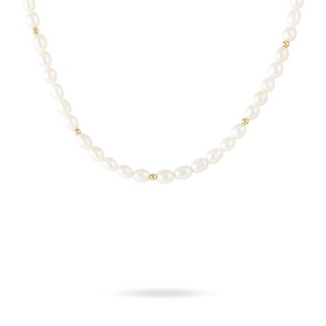 Collier Billes Or Jaune Perle De Culture - Colliers Femme | Histoire d’Or