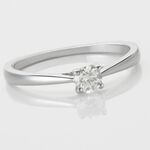 Bague Solitaire Or Blanc Aphrodite Diamant - Bagues solitaires Femme | Histoire d&rsquo;Or