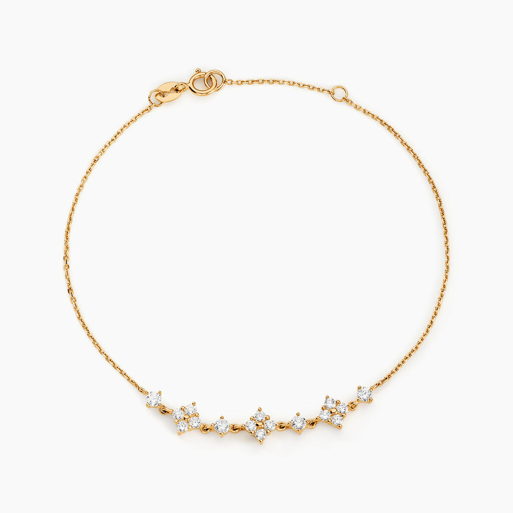 Bracelet Majestueuse Or Jaune Oxyde De Zirconium - Bracelets Femme | Histoire d&rsquo;Or