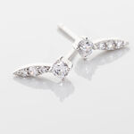 Boucles D'oreilles Puces Bormana Argent Blanc Oxyde De Zirconium - Boucles d'oreilles fantaisie Femme | Histoire d&rsquo;Or