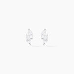 Boucles D'oreilles Puces Winter Sweetness Argent Blanc Oxyde - Boucles d'oreilles fantaisie Femme | Histoire d&rsquo;Or