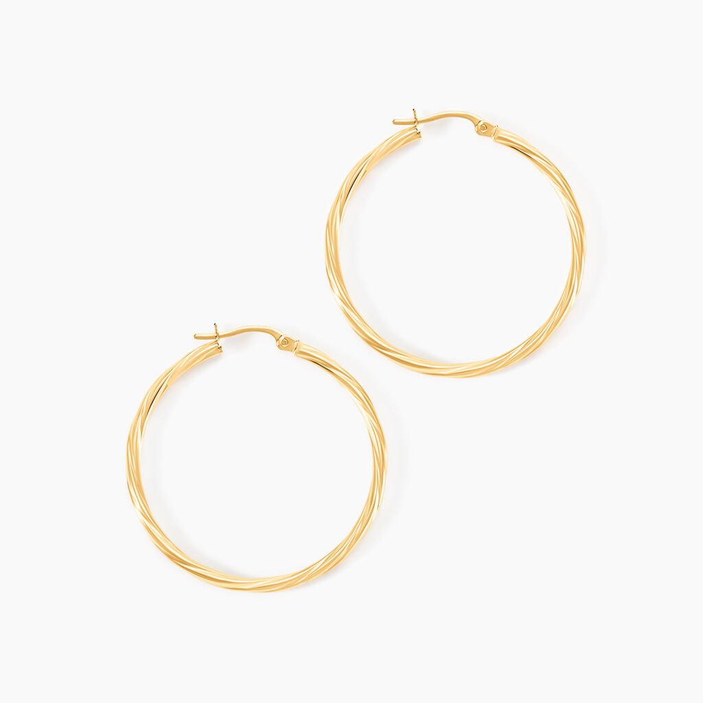 Cr&eacute;oles Youri Or Jaune - Boucles d'oreilles cr&eacute;oles Femme | Histoire d&rsquo;Or