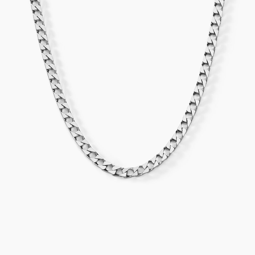 Collier Maille Santino Argent Blanc - Chaines Homme | Histoire d&rsquo;Or