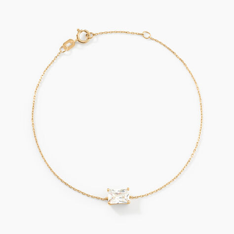 Bracelet Gatsby Or Jaune Oxyde De Zirconium - Bracelets Femme | Histoire d&rsquo;Or