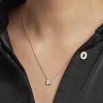 Collier Court Argent Rose Anne-lise Oxyde De Zirconium - Ras de cou Femme | Histoire d&rsquo;Or