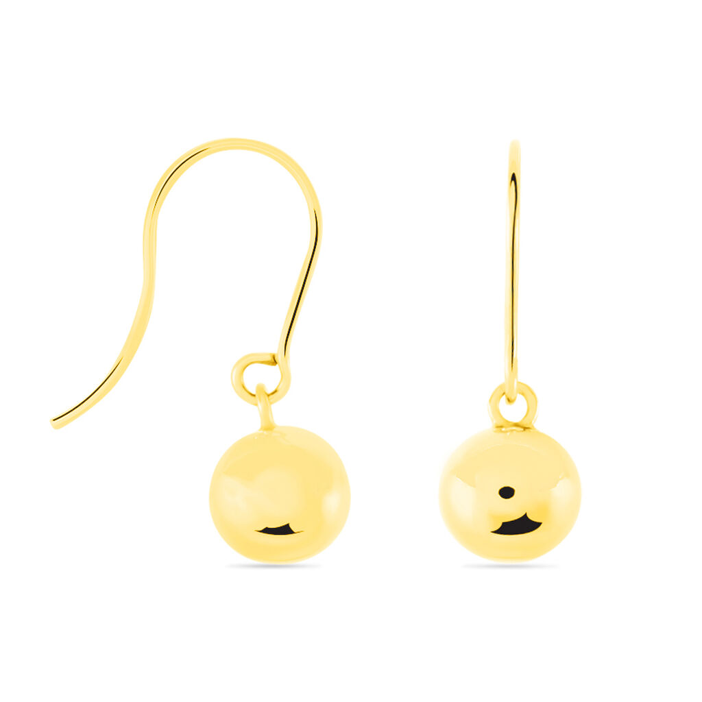 Boucles D'oreilles Pendantes Fidelia Boules Or Jaune - Boucles d'oreilles pendantes Femme | Histoire d’Or