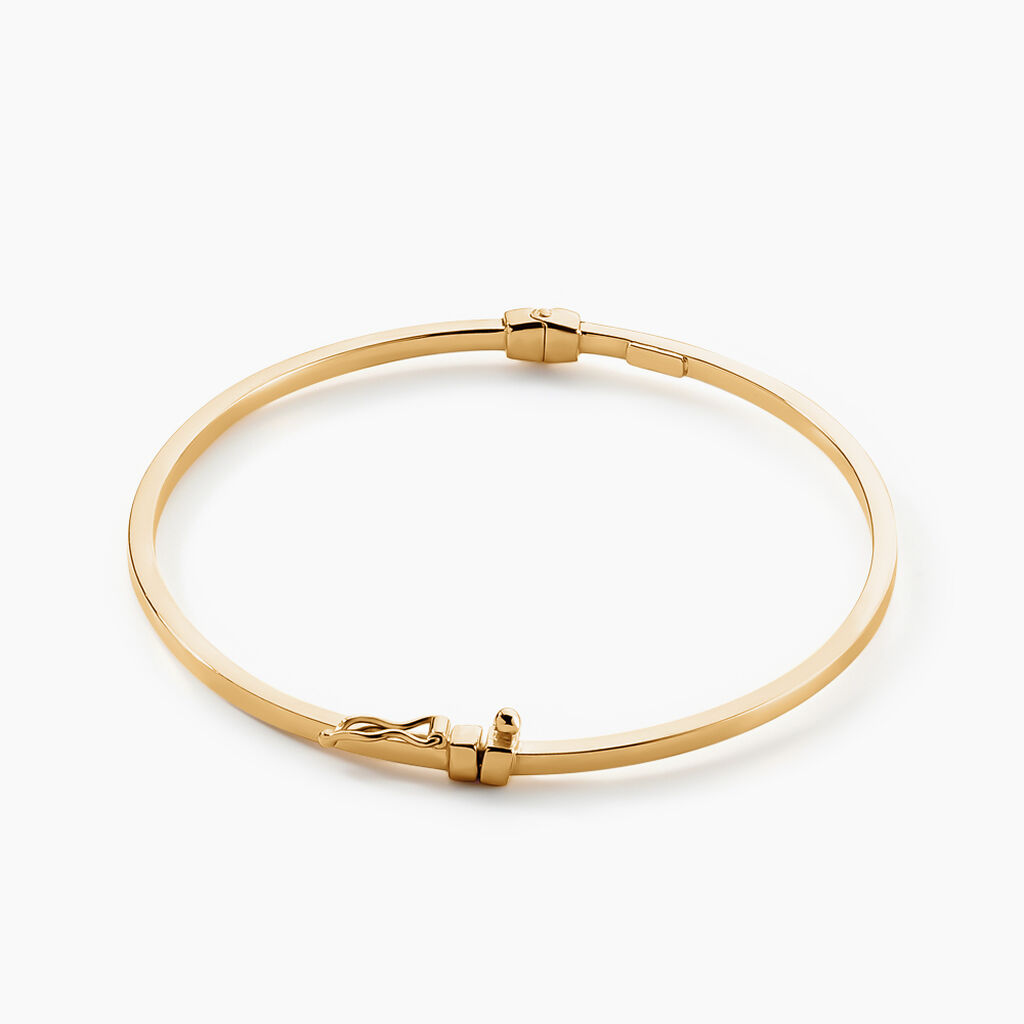 Bracelet Jonc Cynthia Fil Carre Lisse Or Jaune - Bracelets joncs Femme | Histoire d’Or