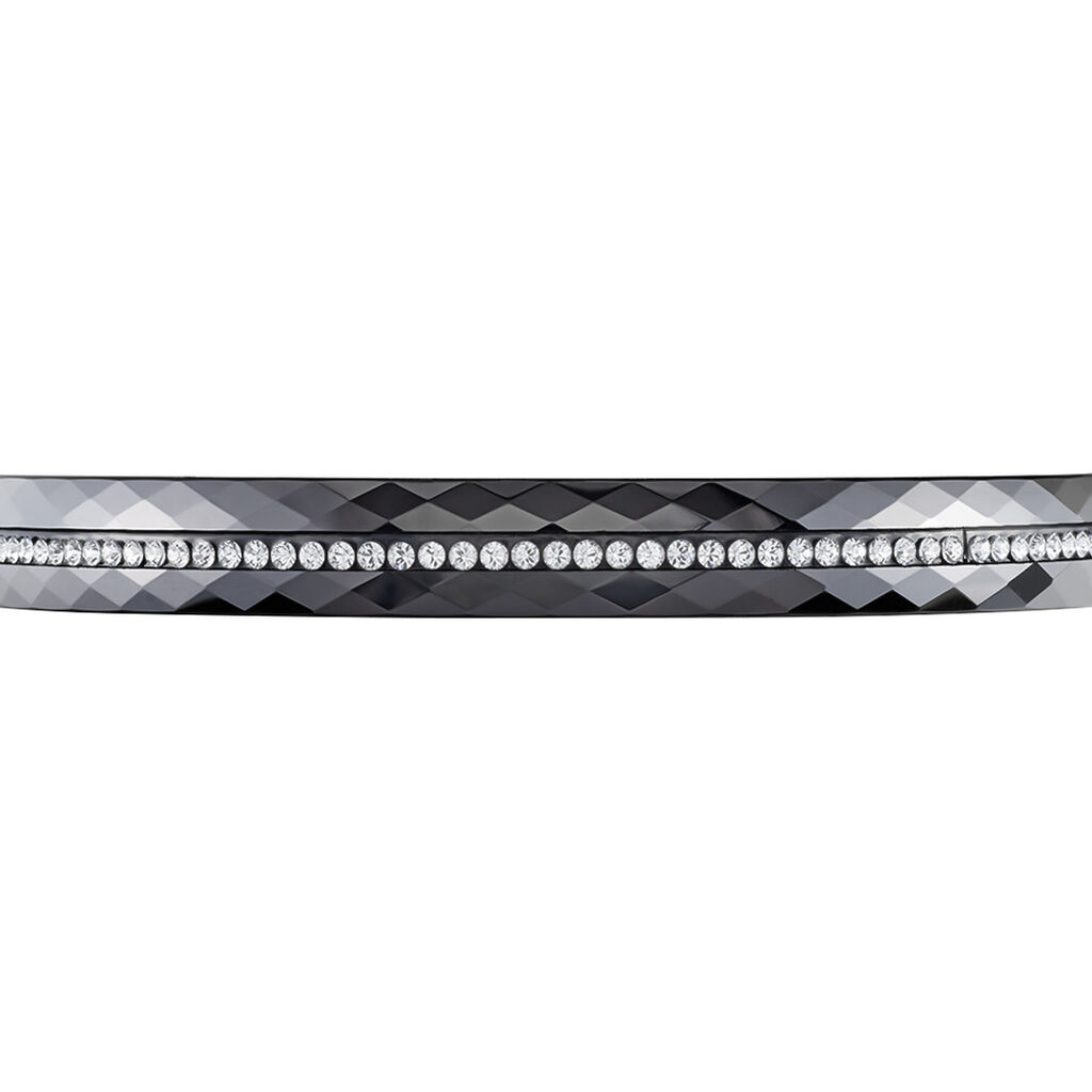 Bracelet Jonc Lola Cera Ceramique Noir Strass Et Céramique - Bracelets joncs Femme | Histoire d’Or