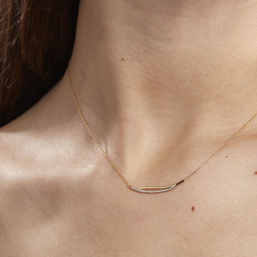 Collier Una Or Jaune Diamant - Colliers Femme | Histoire d’Or