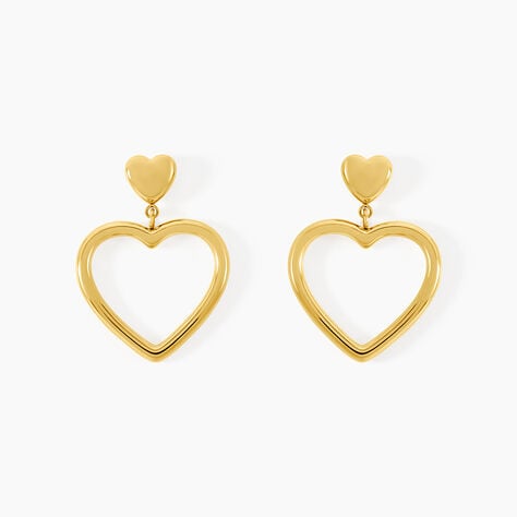 Boucles D'oreilles Pendantes Tassy Acier Jaune - Boucles d'oreilles fantaisie Femme | Histoire d&rsquo;Or