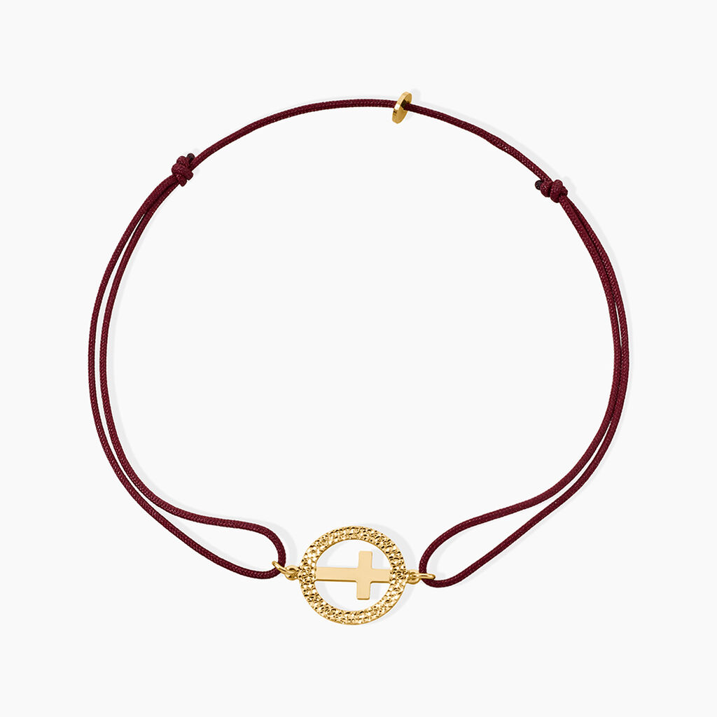 Bracelet Crozya Argent Dor&eacute; A L'Or 750/1000 - Bracelets cordon Femme | Histoire d&rsquo;Or