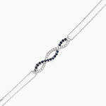 Bracelet Or Blanc Maury Saphirs Diamants - Bracelets Femme | Histoire d&rsquo;Or