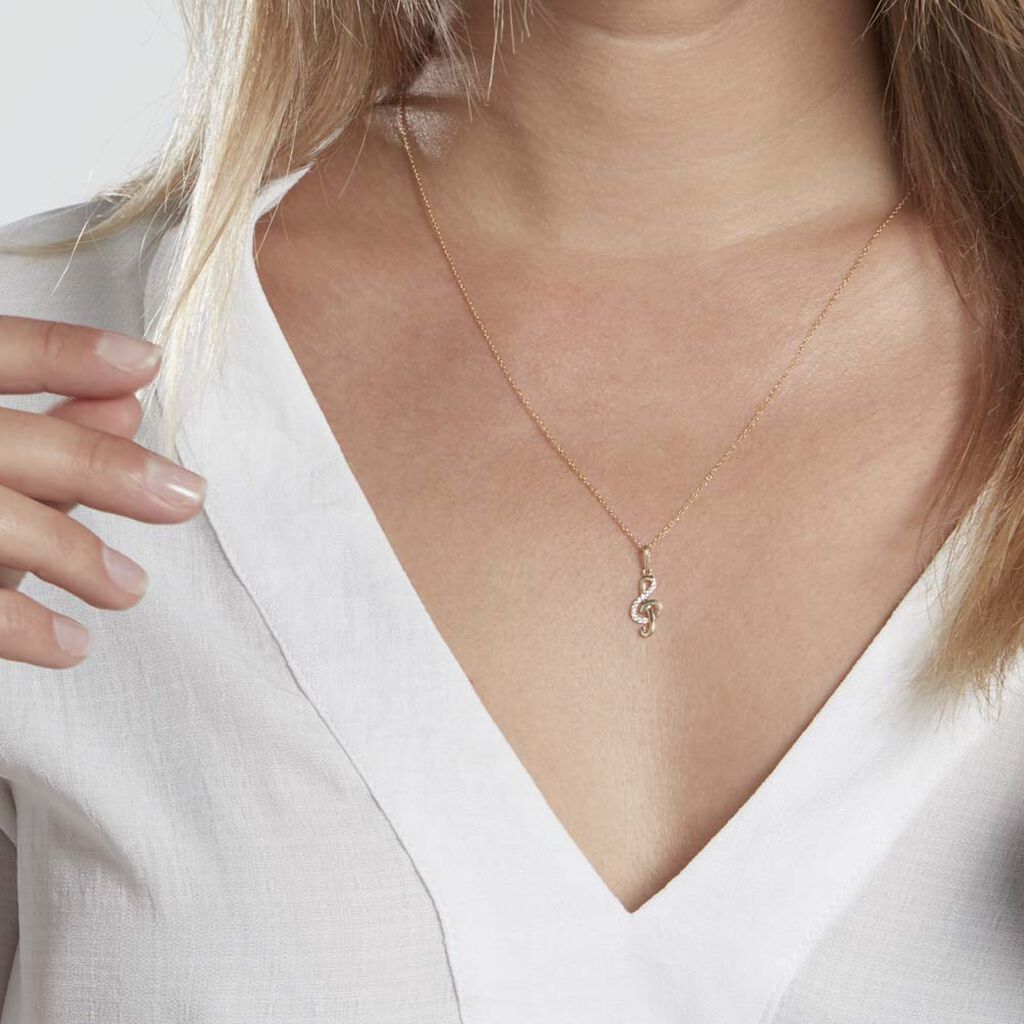 Pendentif Caprais Or Jaune Oxydes De Zirconium - Pendentifs Femme | Histoire d’Or
